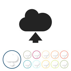 Bunte 3D Buttons - Wolke hochladen