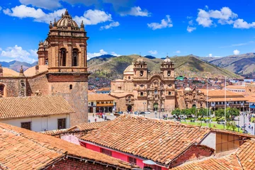 Badezimmer Foto Rückwand Südamerika Cusco, Peru, die historische Hauptstadt des Inka-Reiches. Plaza de Armas.