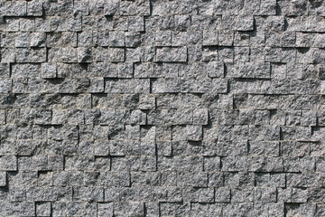 Granite square blocks mosaic wall