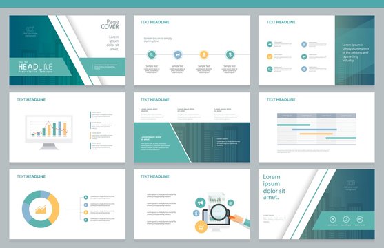 business presentation design template and page layout with cover design for brochure ,report,and book   template 