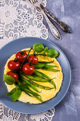 Omelette with vegetables