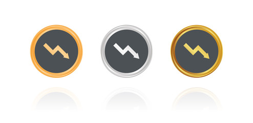 Abstieg - Bronze, Silber, Gold Buttons