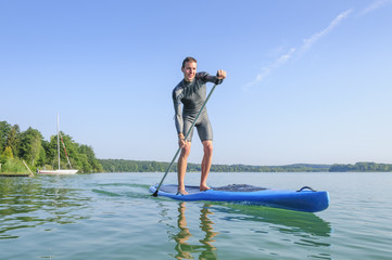 herrlicher Sommertag zum Stehpaddeln