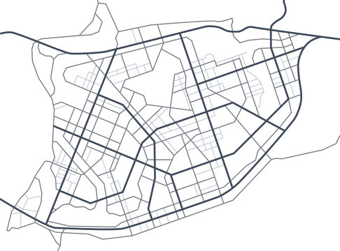  Abstract city map - town streets on the plan. Map of the fictitious scheme of road. vector background.