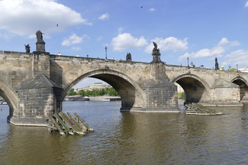 famous charles bridge in prague