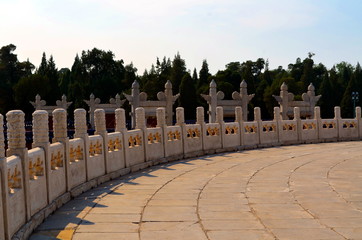 The Yuanqiu circular altar at the Temple of Heaven, Beijing China