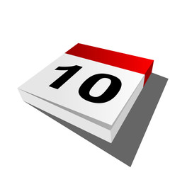 calendar 3d with shadow 10