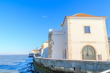 Vista da Vila de Alcochete em Portugal