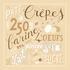 Poster Recette « Crêpes »