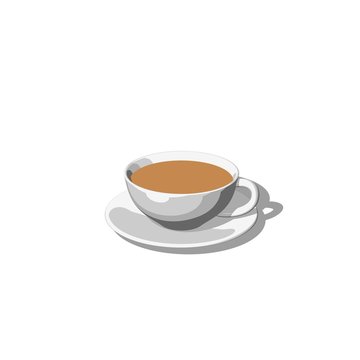 Coffee cup. Isolated on white background. Cartoon style.