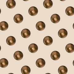 Metallic spheres background. Seamless pattern.