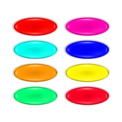 Buttons Set of colorful