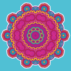 Round colorful mandala.