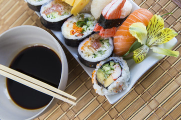 Japanese sushi pieces