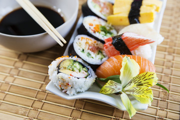 Japanese sushi pieces