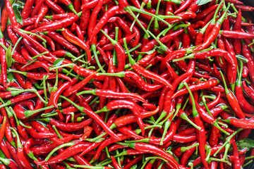 close up red chilli for background.