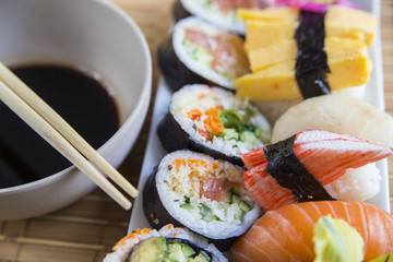 Japanese sushi pieces