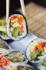 Japanese sushi pieces