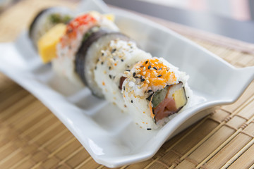 Japanese sushi pieces