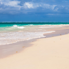 Caribbean beach, square background