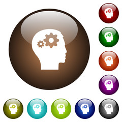 User settings color glass buttons