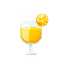 Orange juice cocktail vector illustration 