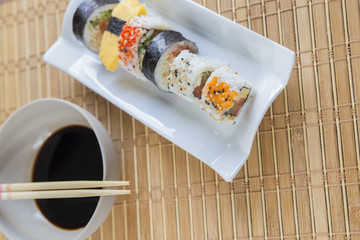 Japanese sushi pieces