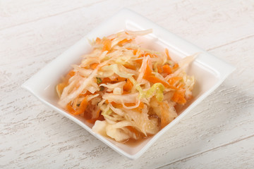 Raw pickled cabbage