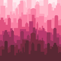 Abstract city skyline silhouette pattern