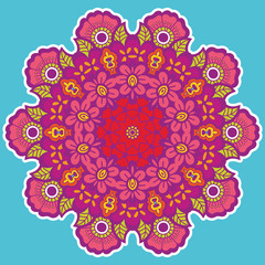 Round colorful mandala.