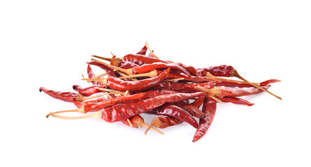 Obraz premium Dry chilli pepper on white background