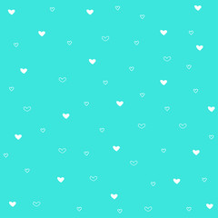 Seamless heart pattern over blue background