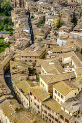 Panoramic of Siena Tuscany Italy