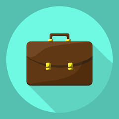 Briefcase on a green circle icon