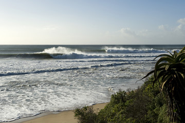 Waves breaking at the famous Supertubes