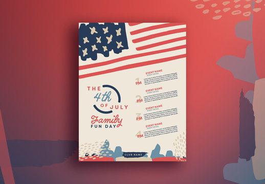 Two Fourth of July Flyer Layouts 