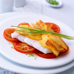 Cod with potato crust