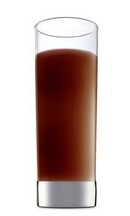 Original Irish Cream Liqueuron alcohol cocktail or chocolate mocktail in classic glass with brown beverage isolated on white background