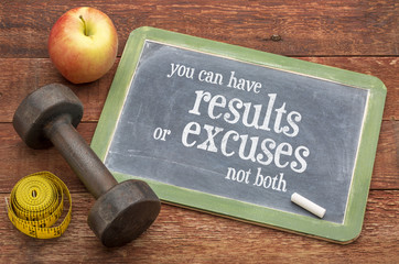 You can have results or excuses - obrazy, fototapety, plakaty