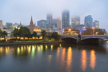 Beautiful Melbourne landscape in the morning