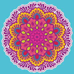 Round colorful mandala.