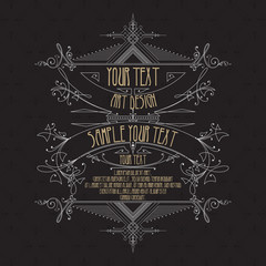 Vintage typographic label premium - vector