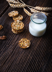 Cereal cookies with raisins and nuts