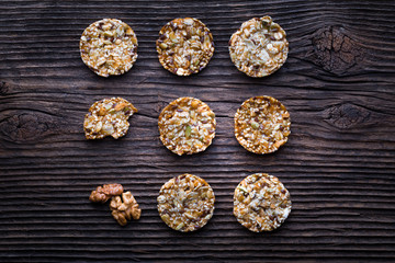 Cereal cookies with raisins and nuts