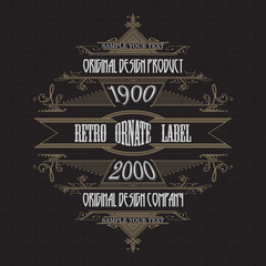 Vintage typographic label premium - vector