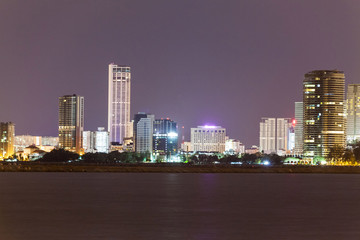 Fototapeta na wymiar View of metropolitan George Town city, Penang