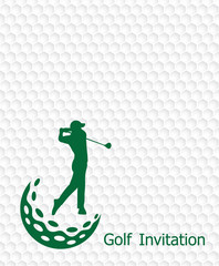 Golf invitation flyer template graphic design - 155077590