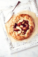Rustic Plum and Apple Galette