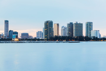 Obraz premium View of metropolitan George Town city, Penang