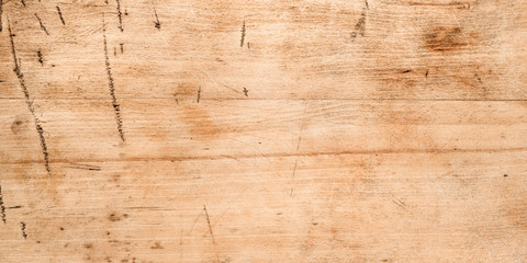 Alte, zerkratzte Holzplatte als Hintergrund, Holz Textur